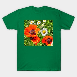 Daisies and poppies T-Shirt